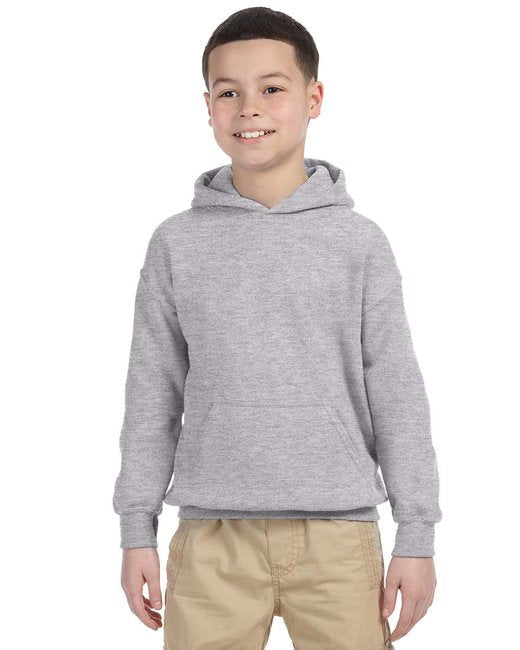 G18500B Gildan Youth Heavy Blend 8 Oz. 50/50 Hooded Sweatshirt Xs / Sport Grey