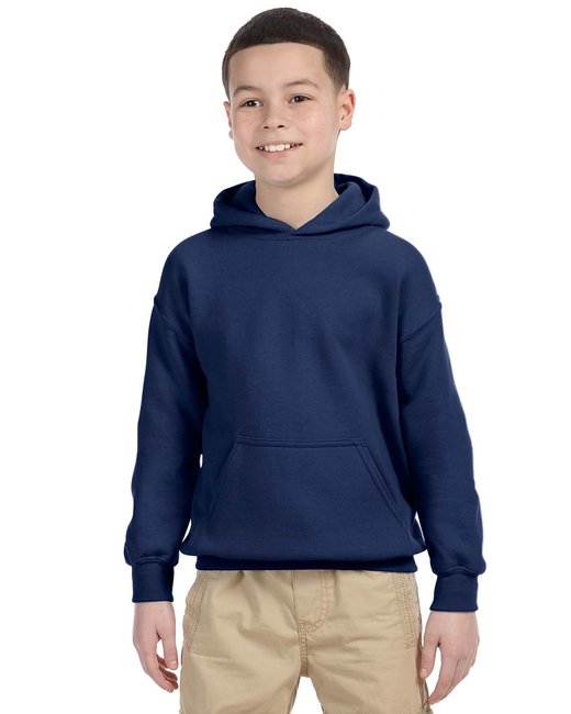 G18500B Gildan Youth Heavy Blend 8 Oz. 50/50 Hooded Sweatshirt Xs / Navy